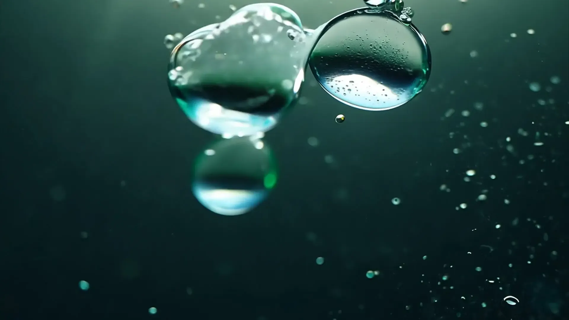 Crystal Clear Water Bubble Background for Title Animation